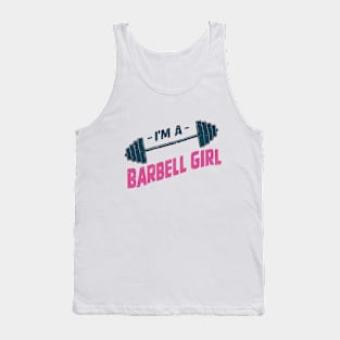 Barbell Girl Power - Fitness Enthusiast Statement Graphic Tank Top